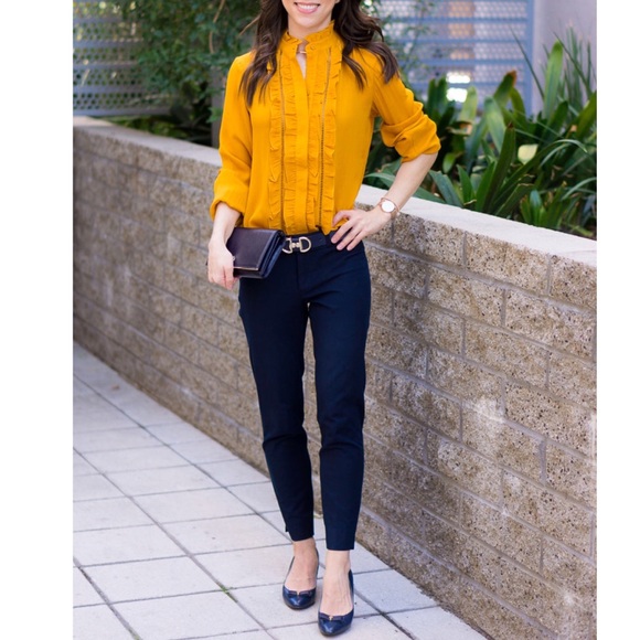 h&m yellow blouse